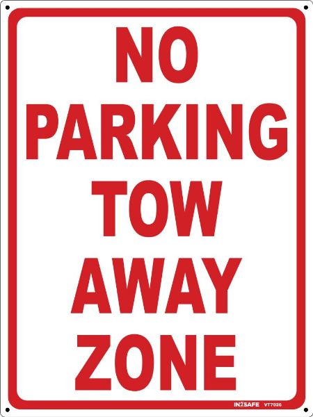 Picture of NO PARKING TOW AWAY ZONE SIGN 225 X 300 PVC