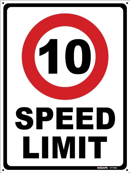 Picture of 10KM SPEED LIMIT SIGN 225 X 300 PVC