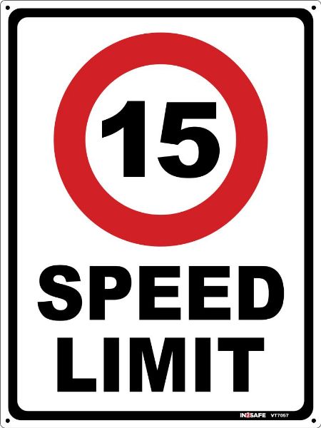Picture of 15KM SPEED LIMIT SIGN 225 X 300 PVC