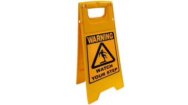 Picture of WARNING WATCH YOUR STEP FOLDING FLOOR SIGN