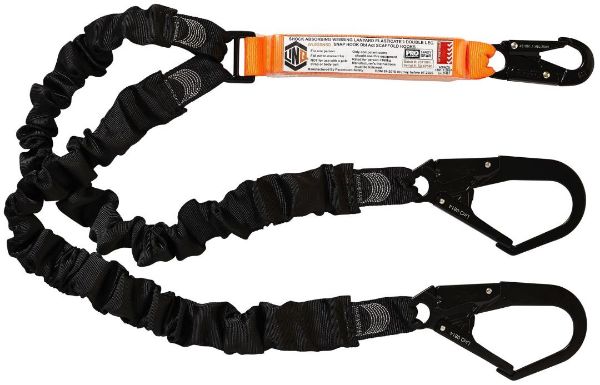 Picture of LINQ ELITE DOUBLE LEG ELASTICATED LANYARD WITH HARDWARE SN &