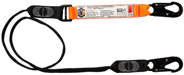 Picture of LINQ ELITE SINGLE LEG SHOCK ABSORBING WEBBING LANYARD WITH H