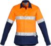 Picture of WOMENS HI VIS SPLICED INDUSTRIAL SHIRT - HOOP TAPED