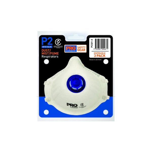 Picture of PRO DUST MASKS P2+VALVE / 3 PACK
