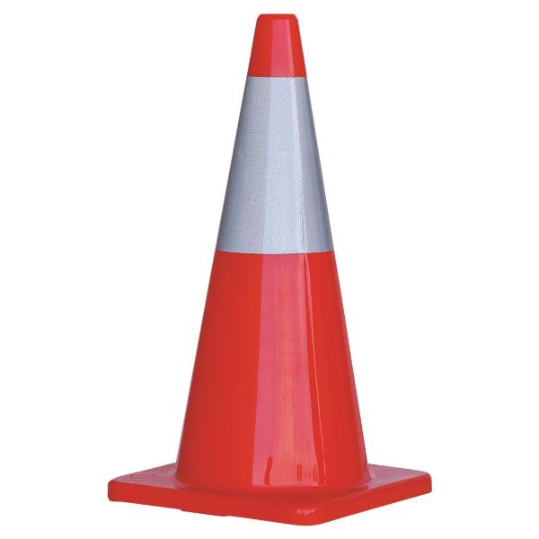 Picture of PRO ORANGE PVC TRAFFIC CONE / REFLECTIVE TAPE 700MM