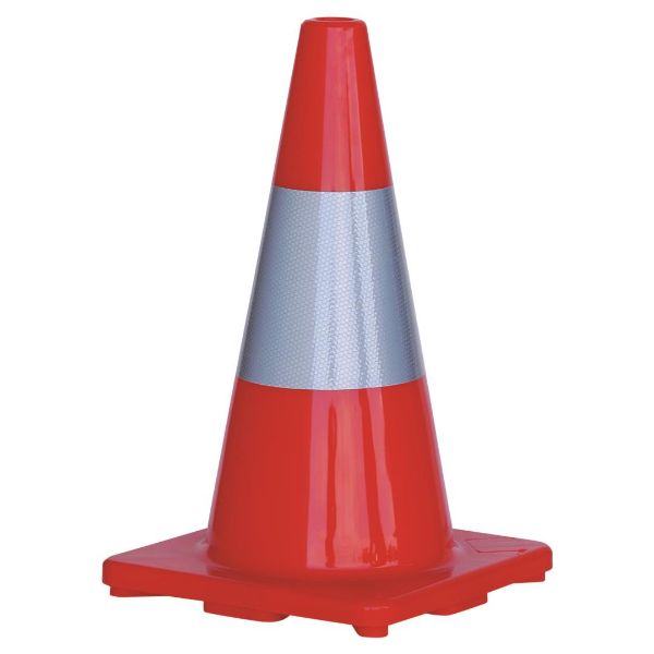 Picture of PRO ORANGE PVC TRAFFIC CONE / REFLECTIVE TAPE 450MM
