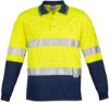 Picture of MENS HI VIS SPLICED POLO - LONG SLEEVE HOOP TAPED