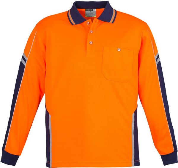 Picture of MENS HI VIS SQUAD L/S POLO