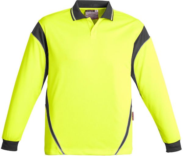 Picture of MENS HI VIS AZTEC POLO - LONG SLEEVE