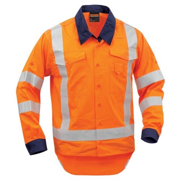 Picture of BISON SHIRT TTMC LIGHTWEIGHT COTTON ORANGE