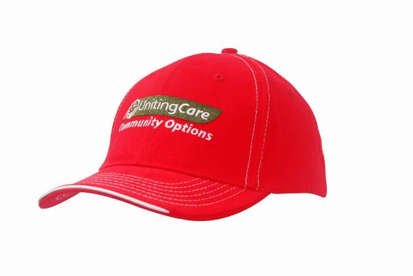 Picture of HSZ BRUSHED HEAVY COTTON CAP WITH CONTRASTING STITCHING AND