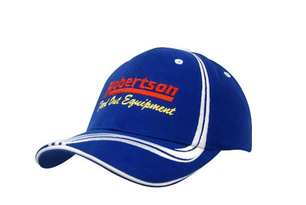 Picture of HSZ BRUSHED HEAVY COTTON CAP WITH WAVING STRIPES ON CROWN &