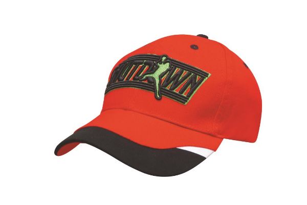 Picture of HSZ BRUSHED HEAVY COTTON CAP WITH PEAK INSERTS & PRINTED TRI