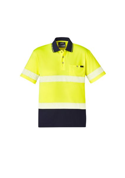 Picture of UNISEX HI-VIS SEGMENTED S/S POLO -HOOP TAPED
