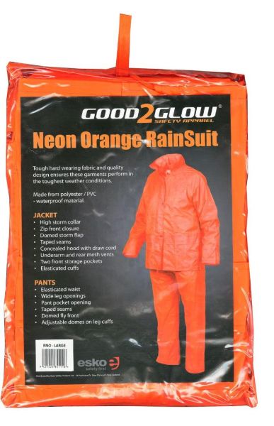 Picture of ESKO RAINSUIT NEON ORANGE JACKET & PANT SET