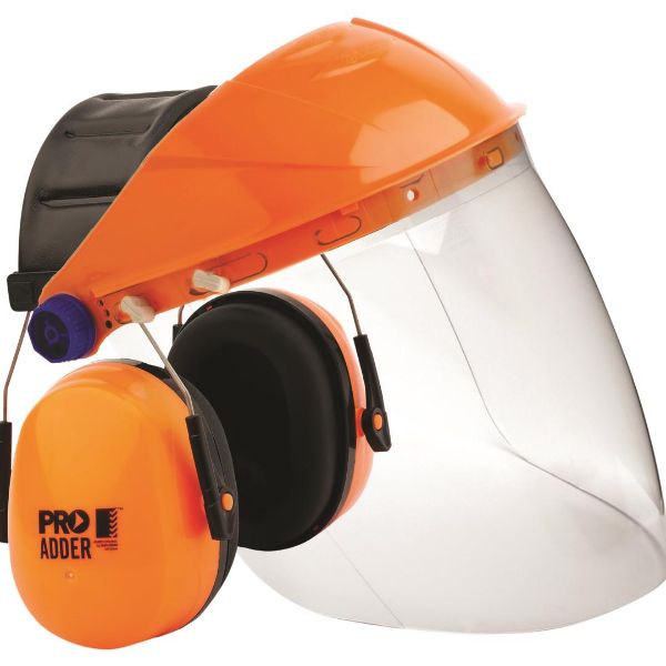Picture of PRO STRIKER BROWGUARD + CLEAR VISOR + ADDER EARMUFF COMBO