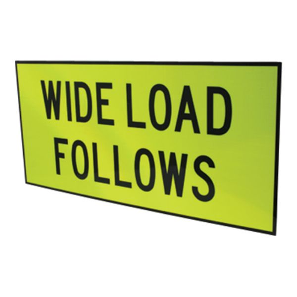 Picture of ROAD SAFETY WIDE LOAD FOLLOWS REFLECTIVE SIGN
