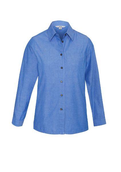Picture of LADIES WRINKLE FREE CHAMBRAY LONG SLEEVE SHIRT
