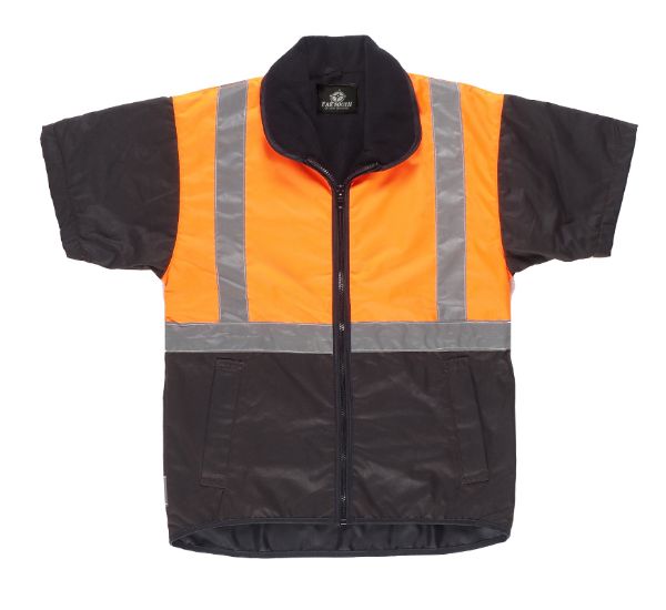 Picture of FAR SOUTH SHORT SLEEVE OILSKIN VEST HIVIS AND REFLECTOR TOP