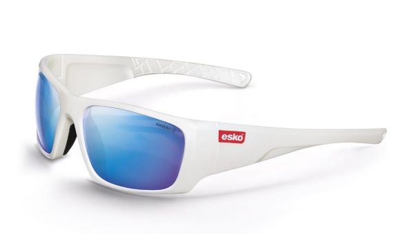 Picture of ESKO HAWAII SAFETY GLASSES, PEARL WHITE FRAME, BLUE MIRROR