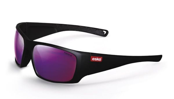 Picture of ESKO TOKYO SAFETY GLASSES, MATT BLACK FRAME, LILAC MIRROR