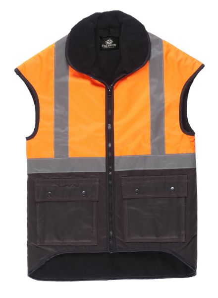 Picture of FAR SOUTH ORANGE FLURO TOP REFLECTOR OILSKIN VEST