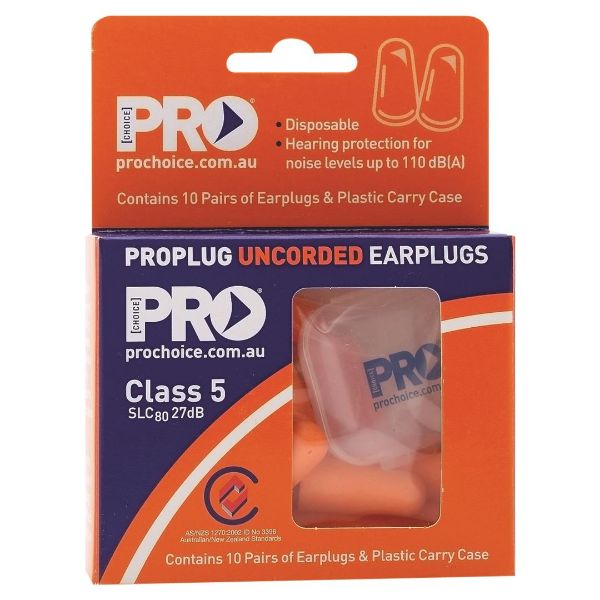 Picture of PRO BULLET DISPOSABLE UNCORDED EARPLUGS 10 PACK UNCORDED